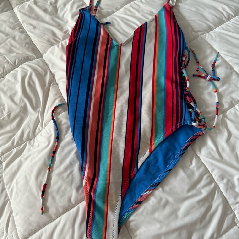 Zara Multicolor Striped Swimsuit